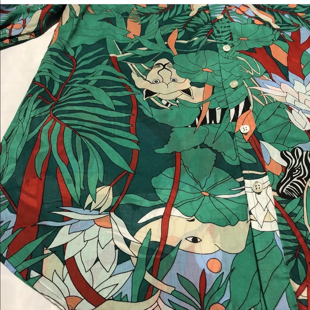 ⬇️$22 Talbots Jungle Tropical print blouse top - Picture 4 of 8